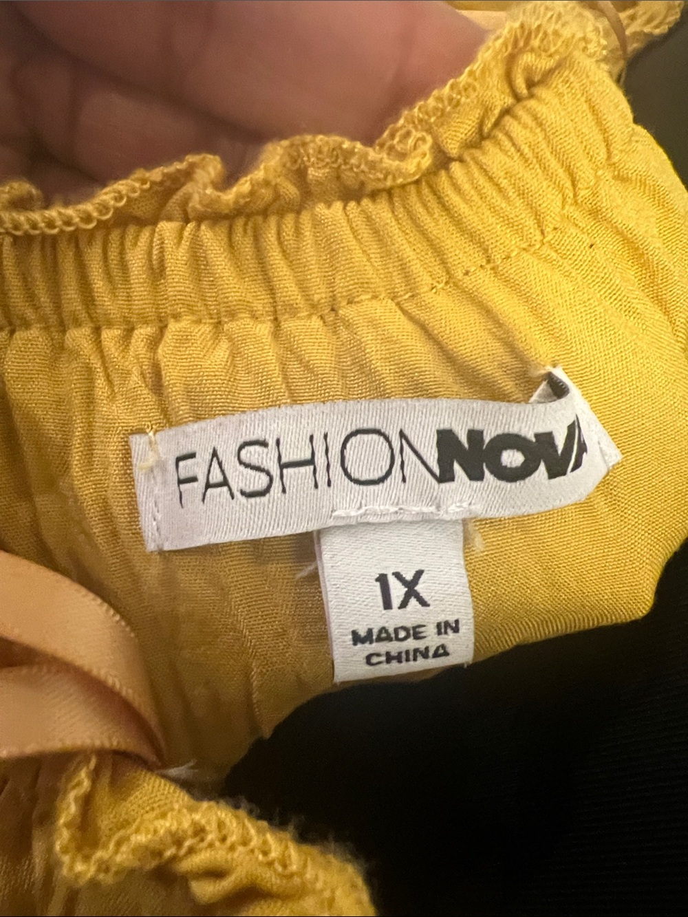Fashion Nova Yellow Ruffle-Off-Shoulder Maxi Dress - Picture 2 of 9